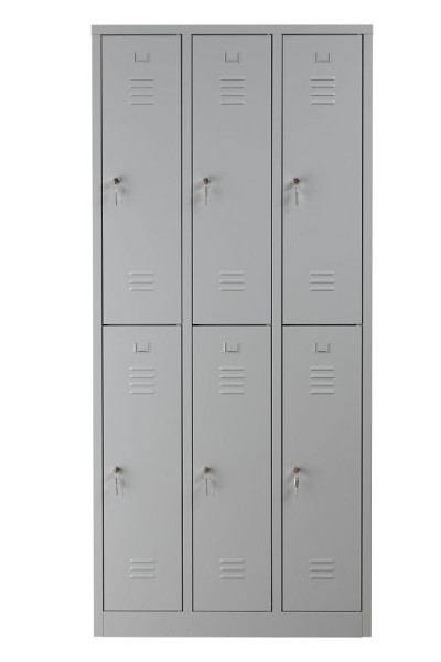 Gürkan Garderobenschrank, 50 x 90 x 195 cm, Lichtgrau, EU Zylinderschloss, WRC.6(3.2).19590, 106119