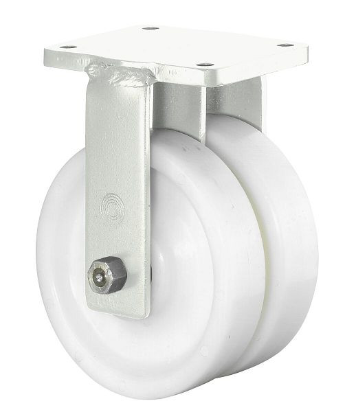 BS Rollen Schwerlastdoppelrolle, Rad-Breite 2x50 mm, Rad-Ø 200 mm, Tragfähigkeit 2000 kg, Lauffläche/Radkörper Kunststoff, Kugellager, S110.B15.201