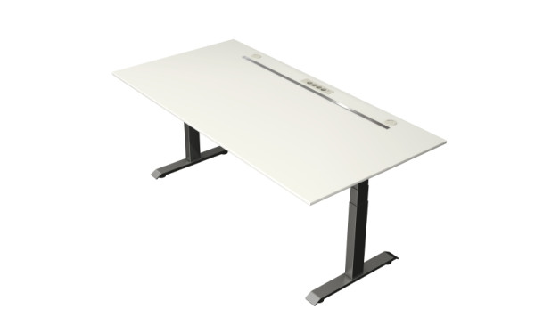 Kerkmann Steh-/Sitztisch Move boost 4 2000 X 1000 elektrisch höhenverstellbar von 640-1290 mm, Anthrazit/Weiß, 10440910