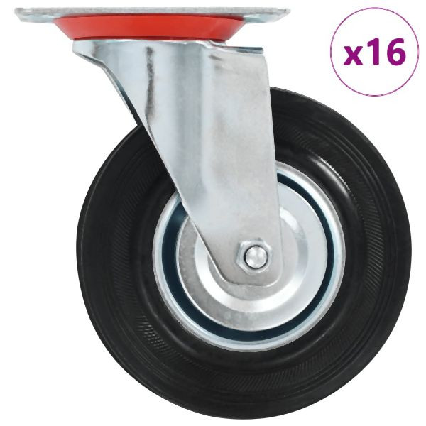 vidaXL 16 Stk. Lenkrollen 125 mm, für kleine Ausrüstungen, 277973