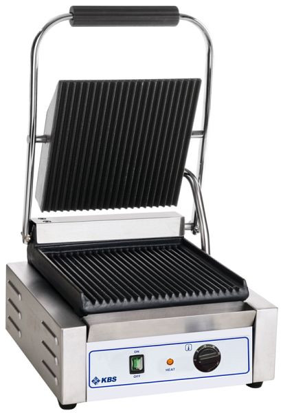 KBS Kontaktgrill Grillfläche 22x23 cm oben & unten gerillt, elektro, 1,8 kW Tischgerät, 10927027