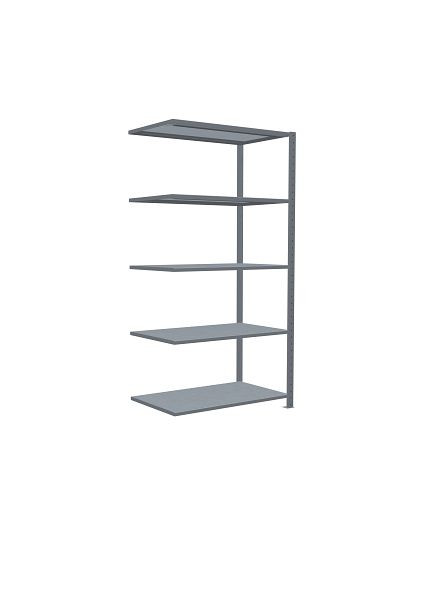 Schulte Anbauregal, Steckregal MULTIplus250, 2000 x 1000 x 600 mm, 5 Fachböden, Kreuzstrebe, verzinkt, 12965
