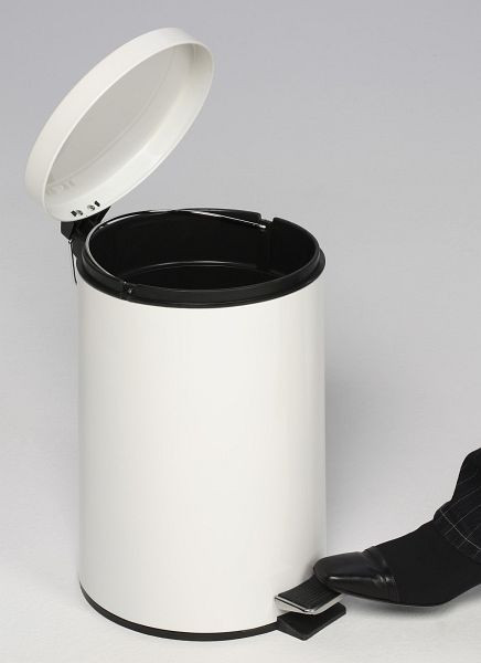 VAR Tret-Abfallsammler mit Fußpedal, 3 L, weiß, 43011, 4030695430116