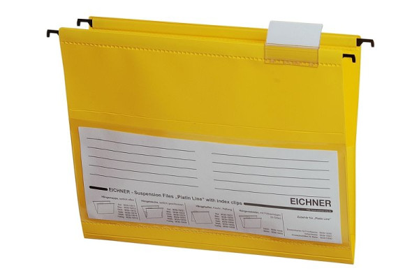 Eichner Hängetasche Platin Line aus PVC, Gelb, VE: 10 Stück, 9039-10024