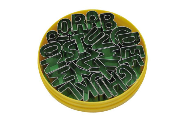 Schneider Dekor Ausstecher im Satz "Buchstaben", 26 -teilig, Höhe: 25 mm, Edelstahl, 199661