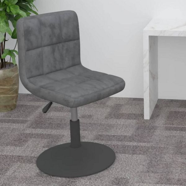 vidaXL Drehbarer Barhocker Dunkelgrau Samt, optimalen Sitzkomfort, 334253