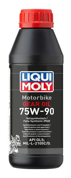 LIQUI MOLY Getriebeöl Motorbike Gear Oil 75W-90, Dose Kunststoff, VE: 0,5 Liter, 1516