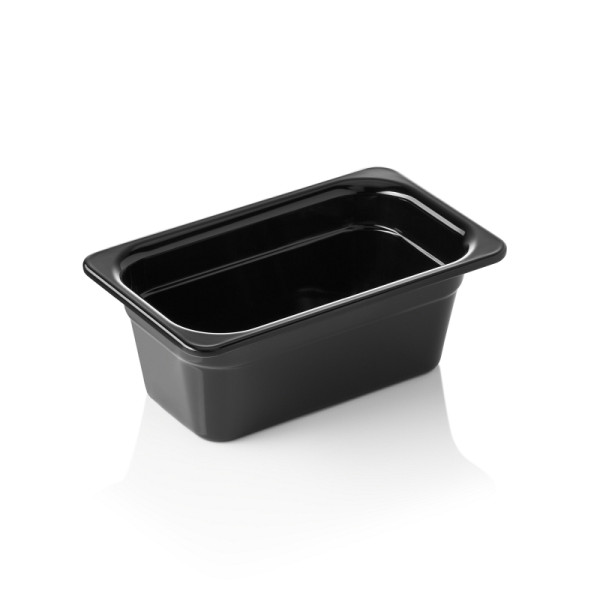 WAS GN Behälter GN 65 BLACK 1/4-100 mm, schwarz, Melamin, 6514101