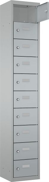 Eurobox Schließfach/Kantinenschrank stehend, 1 Abteil / 10 Fächer, Abteilbreite 325 mm, Tiefe 300 mm, 0901-032110