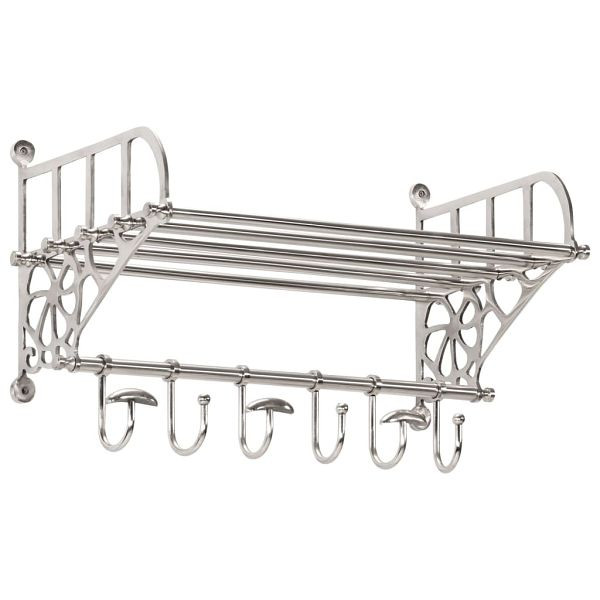 vidaXL Wandgarderobe mit Kleiderhaken Aluminium, 357832