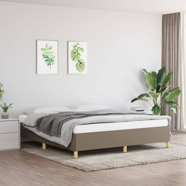 vidaXL Bettgestell Taupe 160x200 cm Stoff, 347177, 8720287172260