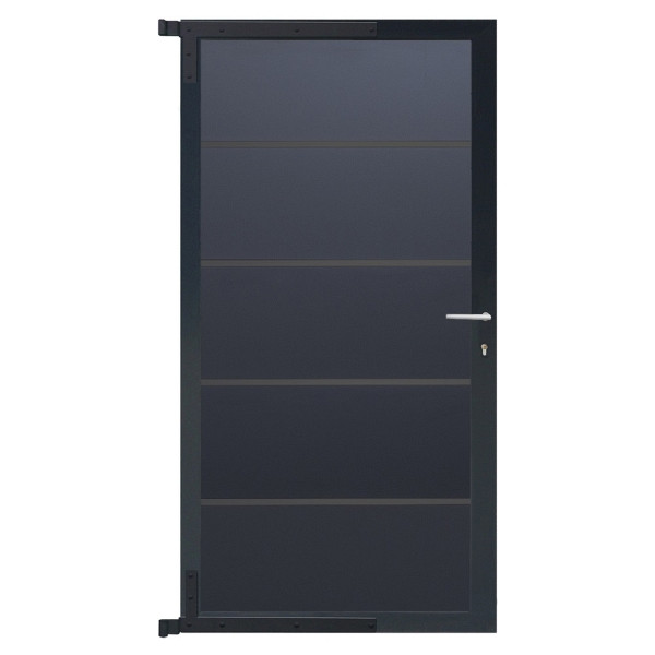 T&J FARÖ-Tor-Komplettset, 90 x 175 cm, anthrazit/anthrazit, 44141