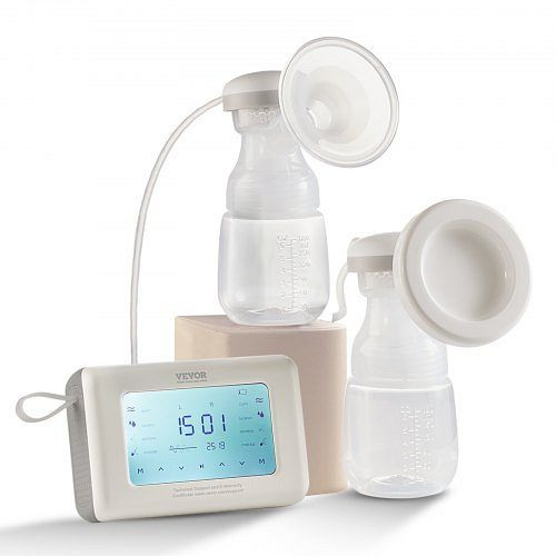 VEVOR Elektrische Doppelmilchpumpe 9,45W Brustpumpe 180ml PP-Milchflasche Milchpumpe -300±20mmHg Stillpumpe, DDXNQFTSDBHSYUFQFV2