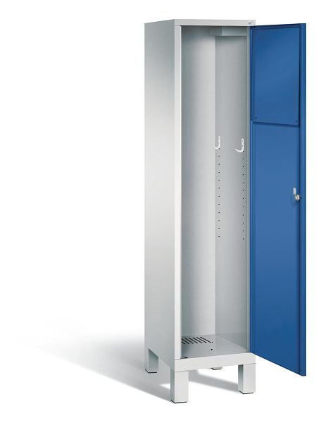 C+P Wäsche-Sammelschrank Evolo, H1850xB420xT500mm, Farbe: Lichtgrau / Enzianblau, 48070-210 S10005
