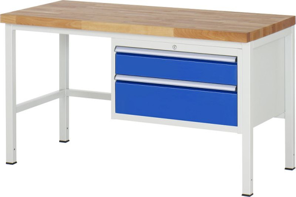 RAU Werkbank Serie 8000 - Modell 8223, B1500 x T700 x H840 mm, Systemunterbau B1495 x T650 x H800 mm, 03-8223A1-157B4S.11