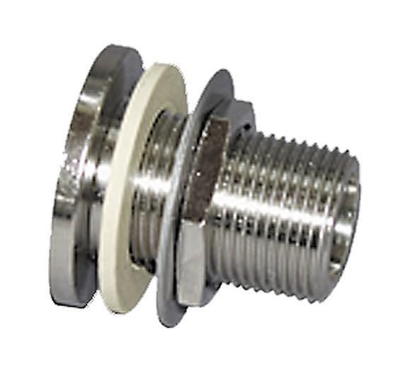 Cemo Ms-Einschraubgewinde 2", Messing vernickelt, 1501, 4052886219164