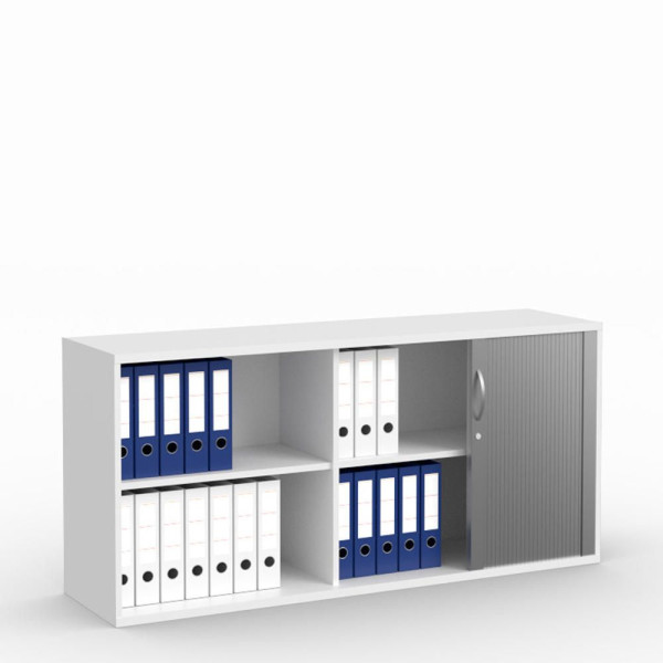 Deskin Rollladenschrank Multi M pro, Dekor weiß, B 1600 x H 780 x T 420 mm, 294452