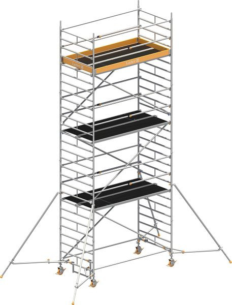 Layher Gerüst Uni Breit P2 mit Uni Telegeländer und Gerüststützen, Max. Plattformhöhe: 6,20 m, 1412126