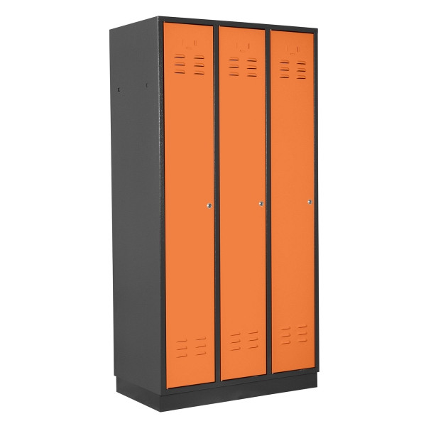 ADB Spind 3-türig, Farbe RAL7016/2008, regular door, 41912