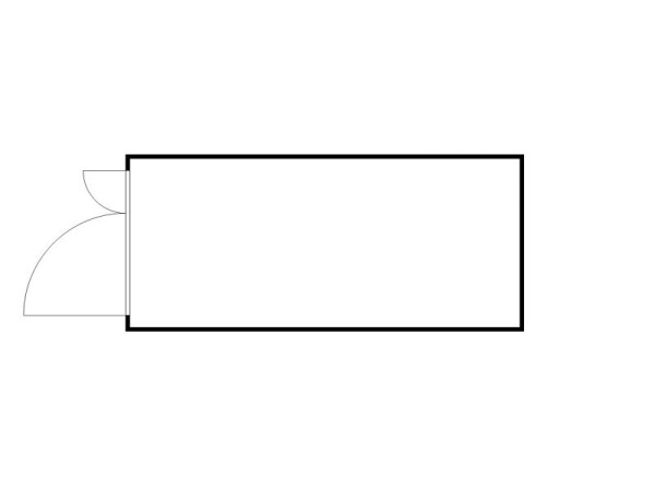 FLADAFI Materialcontainer IC Pro 1500, isoliert, mit isoliertem Boden, Doppelflügeltür (asymmetrisch) auf der 2 m Seite, F2221510203