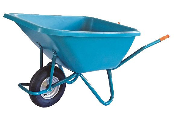 Foxwinkel Großmulden-Schubkarre "Super Caddy XL" 200 Liter Kunststoffmulde mit 1 Luftrad Kugellager, K 132, 2030237