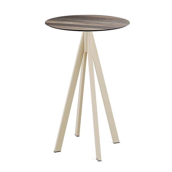 Feros Infinity Stehtisch Sand gestell + Tropical Wood HPL Ø70 cm, 120061270