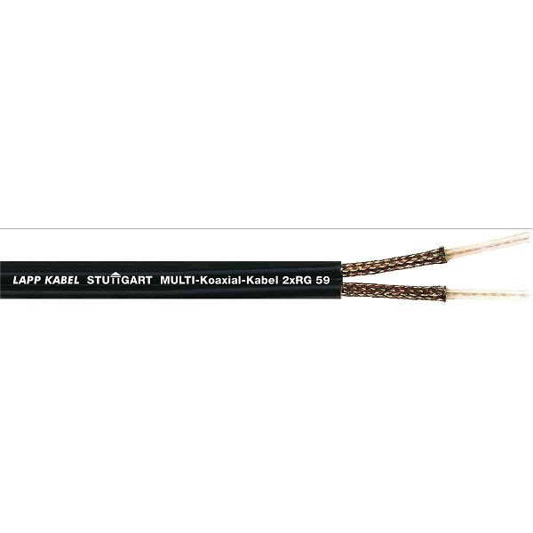 LAPP Koaxialkabel Multi-Coaxial-Cable2XRG 59 B/U, VE: 500 Meter, 2170056/500