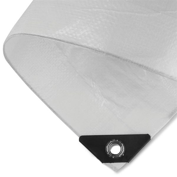 NOOR Abdeckplane Hobby 120g/m² Gewebeplane, Größe etwa 6 x 8m Farbe: weiß, VE: 48m², 0430608FXXNW