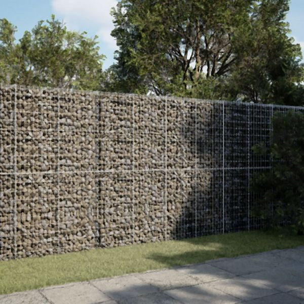 vidaXL Gabione mit Deckel 350x100x200 cm Verzinktes Eisen, 3295230