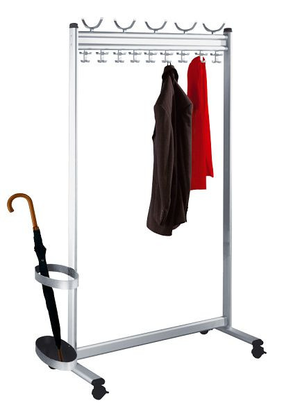 Kerkmann Reihengarderobe Multiline, B 1000 x T 400 x H 1700 mm, Aluminium, 31675185