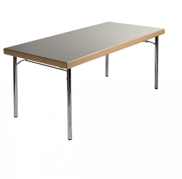 Kaiser-Sitzmöbel Klapptisch Modell KT420, 140x70cm, ca. 74cm hoch, Farbe: weiß, 4-Fuß-Form, Kanten: Form 15, VE: 4 Stück, KT420-15DB-140x70SLPW