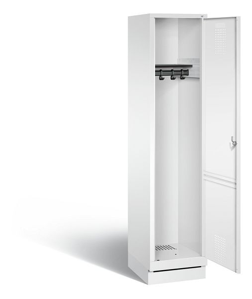 C+P Garderobenschrank Evolo, H1800xB420xT500mm, Farbe: Verkehrsweiß, 48020-12 S10425