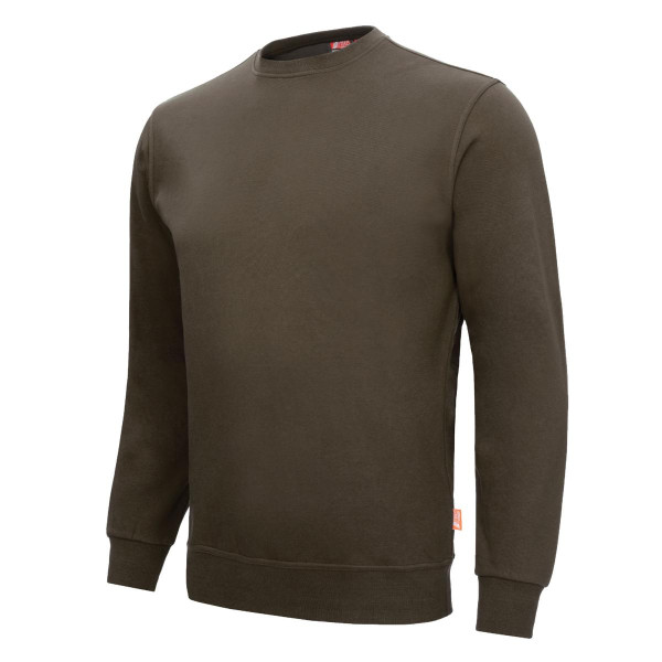 NITRAS MOTION TEX LIGHT, Pullover, 70% Baumwolle / 30% Polyester, 300 g/qm, STANDARD 100 by OEKO-TEX®, Größe: XS, Farbe: braun, VE: 15 Stück, 7015-5000-XS
