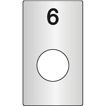 C+P Edelstahl-Nummernschild zur Verwendung im Schlossbereich, 3-stellig, 08501-0611