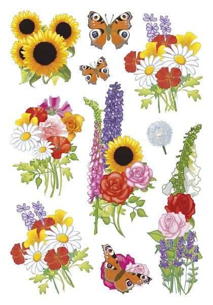 HERMA 3369 Sticker DECOR Moderne Blumen, VE: 10 Stück, 3369, 4008705033695