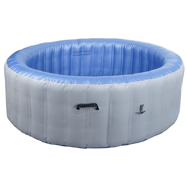 Mendler Whirlpool HWC-N97, Ersatz-Pool 5 Personen, In-/Outdoor aufblasbar PVC laminiert, rund Ø198cm, grau-blau, 110364