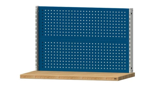ANKE Werkbänke Grundaufbau Systemaufbau, 1250 x 107 x 800 mm, RAL 7035/5010, 2 x Lochwand Höhe 400 mm, 340.317