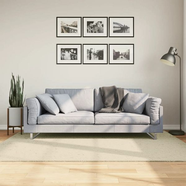 vidaXL Teppich HUARTE Kurzflor Weich und Waschbar Creme 140x200 cm, 375039