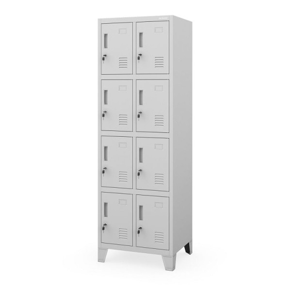 Jan Nowak Doppel-Schließfachschrank ROBERT 2 Plus 559 x 1720 x 450 mm, Grau, 1957