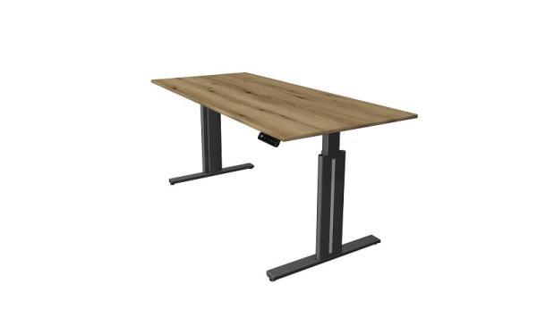 Kerkmann Sitz-/Stehtisch B 1800 x T 800 mm, elektrisch höhenverstellbar von 720-1200 mm, Memory-Funktion, 4 Höhen, Eiche, (Montage), 10323955-1