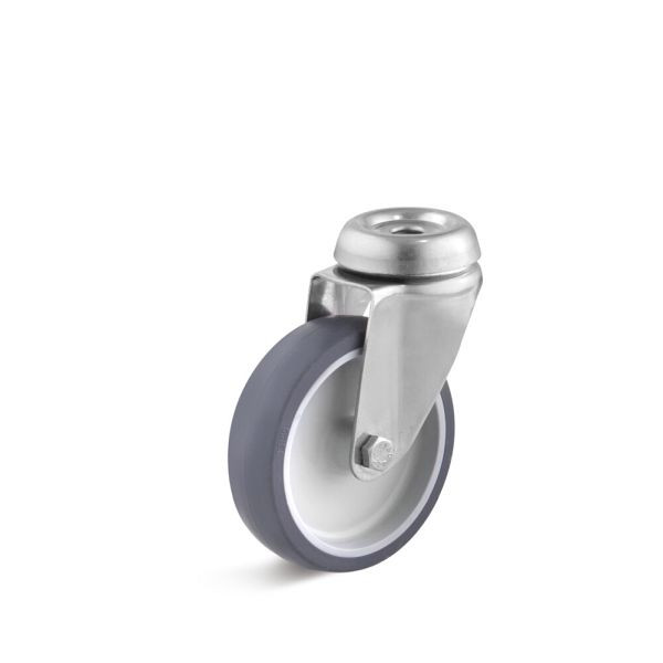 Torwegge Apparate-Rolle mit Rückenloch, L-AV-TPGK-75, 0029317