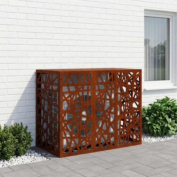 vidaXL Klimaanlagenabdeckung Rostoptik 110 x 50 x 80 cm, 8014170