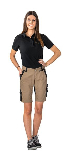 Planam Norit Damen Shorts, sand/schwarz, Größe XL, 6463056