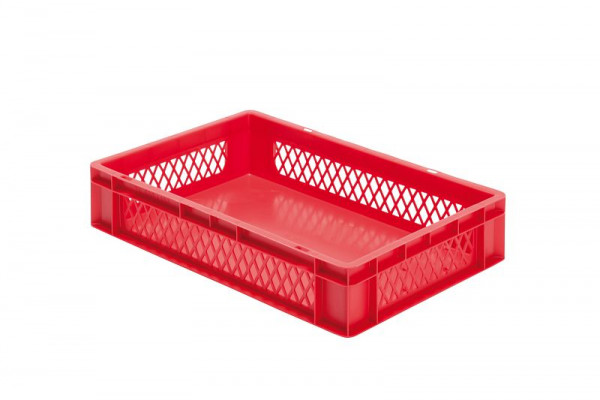 LA-KA-PE TK 600/120-1, Transport-Stapelkasten, gelb, Wände durchbrochen, VE: 2 Stück, 07212 22 14