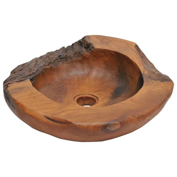 vidaXL Becken Teak Massiv 45 cm, 243475