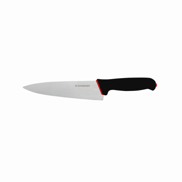 Schneider S-Grip Kochmesser, breite Klinge, Griff: schwarz, rot, 200 mm, 267010