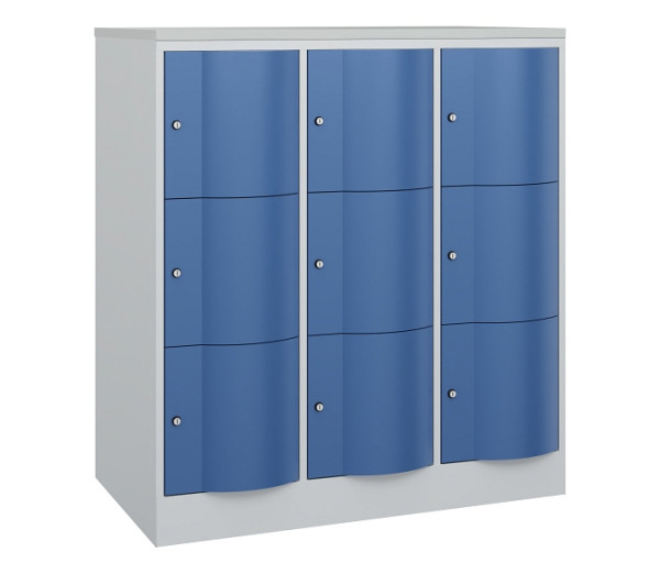 C+P XL-Schließfachschrank Resisto, H1255xB1148xT640mm, 7035/5023, 8573-373 S10210