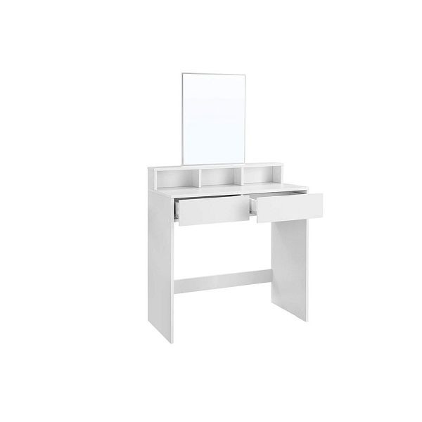 VASAGLE Schminktisch mit rechteckigem Spiegel, RDT113W01