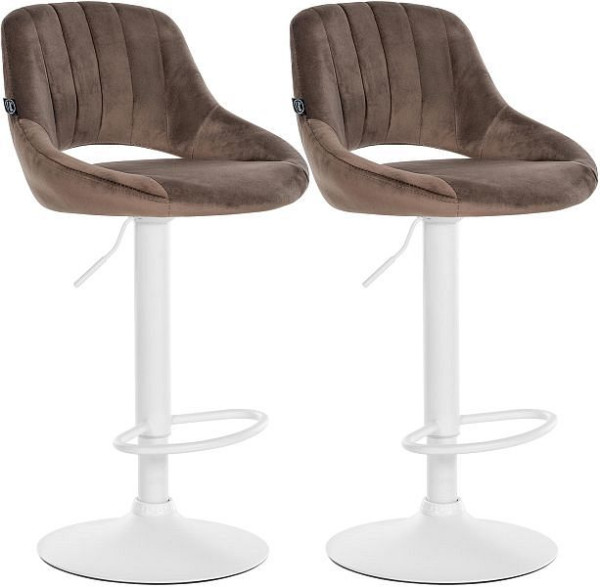 CLP Barhocker Milet Samt W, braun, VE: 2 Stück, 324466