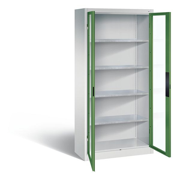 C+P Werkzeugschrank Acurado, H1950xB930xT400mm, Farbe: Lichtgrau / Resedagrün, Muldengriff, 8920-055 S10113